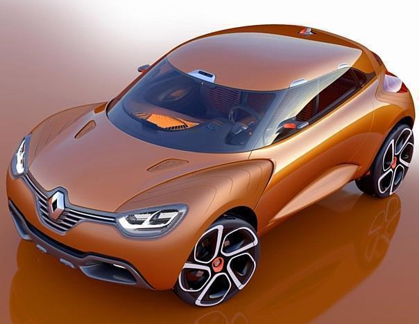 Vom DeZir übernimmt der CAPTUR das Frontdesign mit dem großen Renault Markenzeichen, das vor dem dunklen Kühlergrill besonders prägnant zur Geltung kommt. 